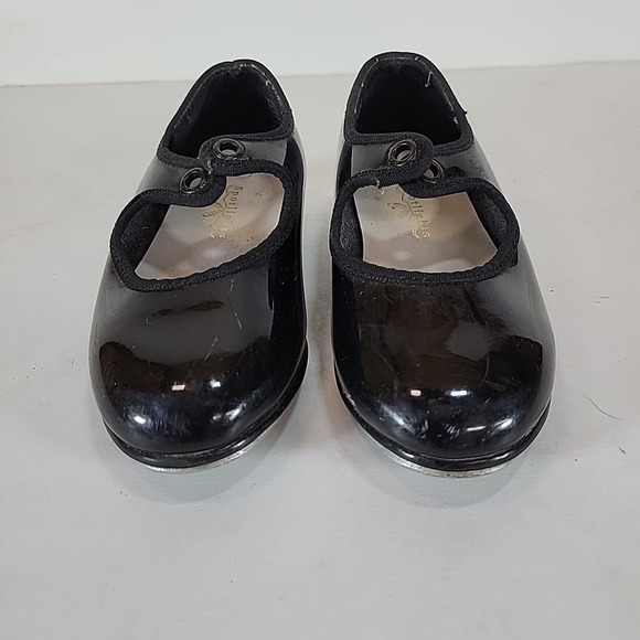 Tap Shoes Spotlight Black Patent Mary Jane Fastener Strap Toddler/Youth Size 9M - Picture 3 of 8